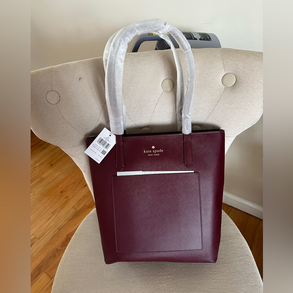 Kate Spade Burgundy Tote Bag